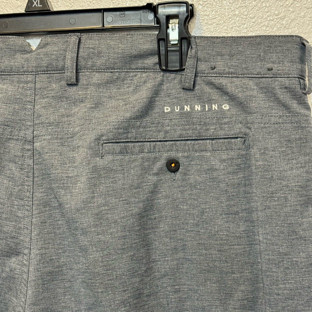 Dunning Golf Performance Gray Flat Front Shorts with Modern Classic Cut Men’s 40 - Picture 7 of 9